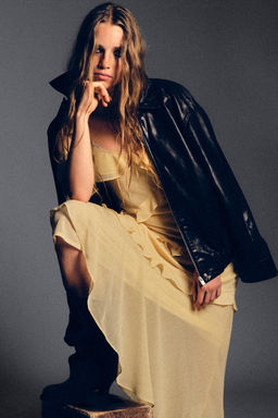 RUFFLED COMBINATION DRESS - Zara фото 8
