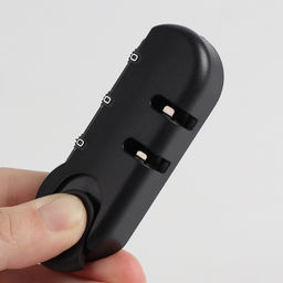 Цена за 3 шт. Замок кодовый для чемодана, с креплениями, 3.3×8.3×1.8 см, цвет чёрный