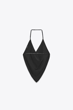 BEADED DRAPED TOP - Zara фото 15