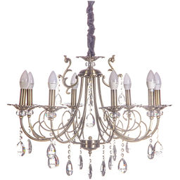 Люстра подвесная в стиле барокко "Arca" 8*40Вт Е14 29-P8504/GB золото