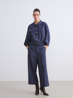 Modal Kar???ml? Oversize Kad?n G?mlek