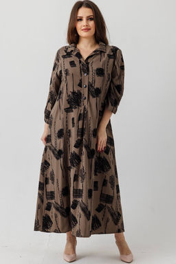 Платье 6145/09/Хаки, черный