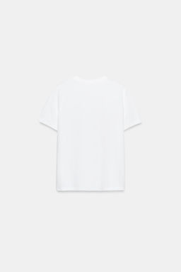 CAMISETA TEXTO BORDADOS / Blanco - Zara фото 2