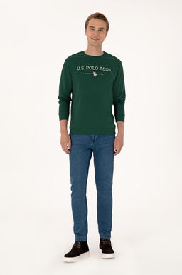 Erkek Koyu Ye_il Basic Sweatshirt Sepette S_rpriz _ndirim - U.s. polo assn фото 4