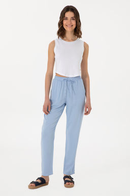 Kad_n A__k Mavi Kanvas Pantolon