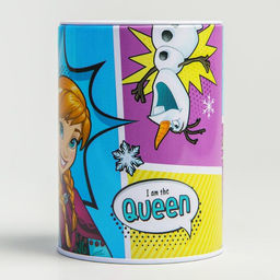 Копилка металлическая, 6.5 см × 6.5 см × 12 см «Анна и Эльза», Холодное сердце