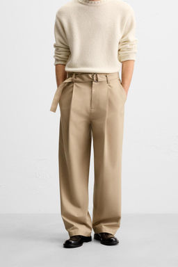 PLEATED TROUSERS WITH BELT - Zara фото 2