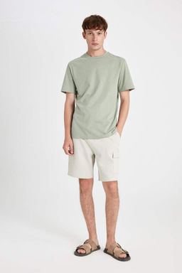 New Regular Fit Bisiklet Yaka Basic Duz %100 Pamuk K?sa Kollu Tisort - Defacto фото 3