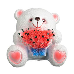 Копилка для денег Мишка с букетом, гипс, 19?20 см