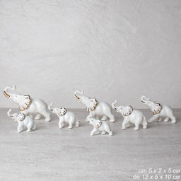 Статуэтка Слоны набор 7 штук / B2184 /уп 12/