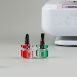 Цена за 2 шт. Набор отвёрток для швейной машины, 2 шт., красный, зелёный