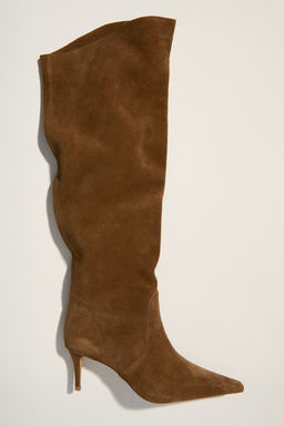 Botas a la rodilla en serraje afelpado - H&m фото 3