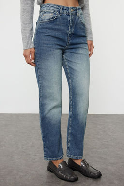 Mavi Yuksek Bel Straight Jeans TWOAW25JE00152 - Trendyolmilla фото 3