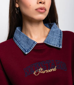 Свитшот #КТ885 (1), тёмно-бордовый