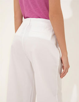 Beyaz Flare Cropped Pantolon - Pierre cardin фото 7