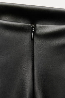 FAUX LEATHER SLIT SKIRT ZW COLLECTION - Zara фото 9