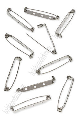 Заготовка для брошек безопасная 3,8*0,5 см (100 шт) SF-7866, серебро