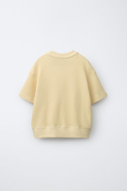 CAMISETA FELPA WAFFLE / Mantequilla - Zara фото 2