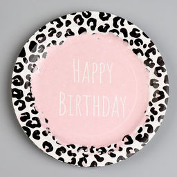 Цена за 10 шт. Тарелка бумажная Happy Birthday, принт, 18 см - Страна карнавалия фото 2