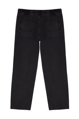 TRENDYOL MAN Siyah %100 Pamuk Regular Fit Beli Lastikli Jeans Bol Kot Pantolon TMNAW24JE00025 - Trendyolmilla фото 16