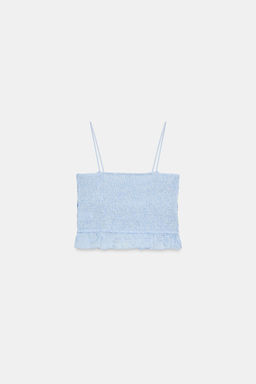 TOP NIDO DE ABEJA RAYAS / Azul / Blanco - Zara фото 7