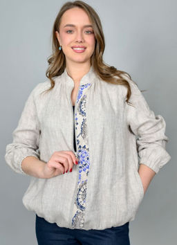 Бомбер лен 100%