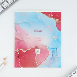 Цена за 13 шт. Тетрадь в клетку, 18 листов, А5, на скрепке, блок №1«Мрамор» МИКС