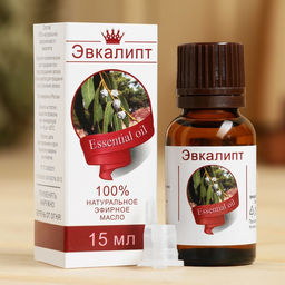Эфирное масло Эвкалипт, флакон- капельница, аннотация, 15 мл, дезинфицирующее