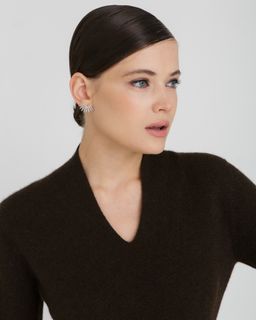 Платье из пуха яка 13123 темно-коричневое