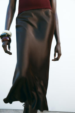 SATIN MIDI SKIRT - Zara фото 11