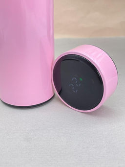 Термос с датчиком температуры Metallic, pink (500 ml)
