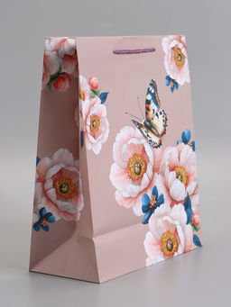 Пакет подарочный ламинированный «Бабочка», 26×12×32 см