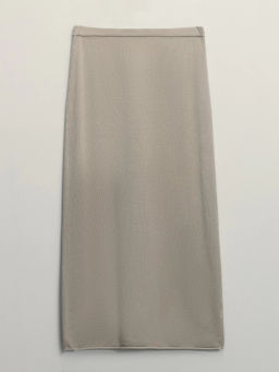 Вязаная юбка миди из вискозы / Zarina  фото 8