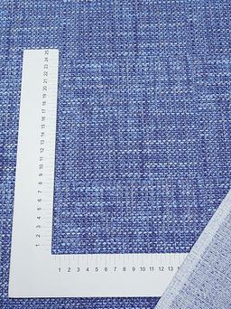 Рогожка Крупная рябь цв.синий, ВИД2, ш.1.5м, хлопок-100%, 165гр/м.кв - Купава фото 2