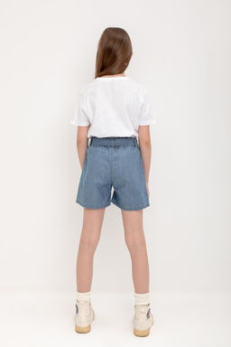 Шорты Crockid ТК 40041 для девочки джинсовые  фото 3