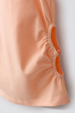 CAMISETA CUT OUT BORDADO / Naranja