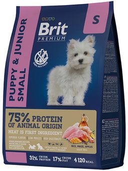 Брит Premium Dog Puppy and Junior Small с курицей д/щ.и мол.собак 1 кг