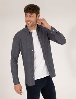 Mavi Slim Fit Uzun Kollu G_mlek