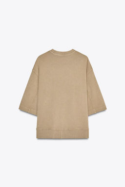 FADED-EFFECT OVERSIZE SWEATSHIRT - Zara фото 14