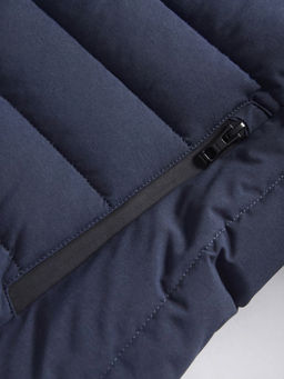 Куртка мужская стёганая с капюшоном с графеновой подкладкой темно-синего цвета 9623_1TS