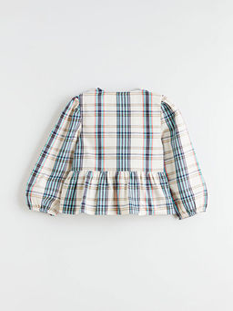 Bisiklet Yaka Ekose K?z ?ocuk G?mlek