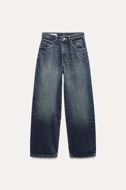RELAXED OVERSIZE TAPERED HIGH-WAIST TRF JEANS - Zara фото 7