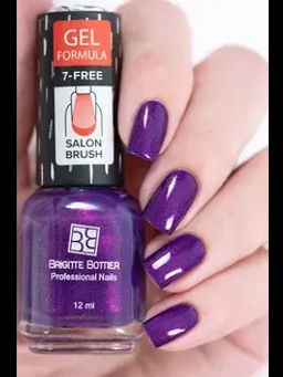 Brigitte Bottier лак для ногтей GEL FORMULA тон 98 фиолетовый с золотистым шиммером 12мл