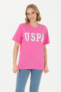 Женская розовая базовая футболка Неожиданная скидка в корзине