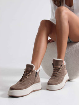 Ботинки 260.windybe. коричневый капучино/Шерсть