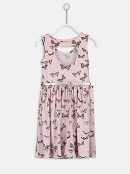 Bisiklet Yaka Bask?l? Pamuklu K?z ?ocuk Elbise - Waikiki фото 2