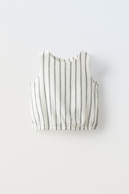 STRIPED TEXTURED TOP AND SKIRT CO-ORD - Zara фото 2