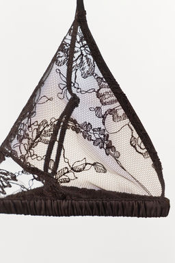 TRIANGLE BRA WITH CONTRAST LACE - Zara фото 9