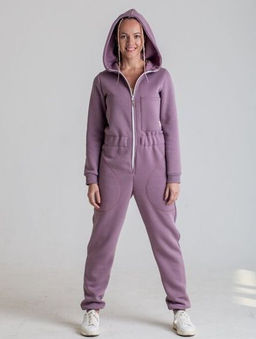 123 Комбинезон утепленный женский с капюшоном, черный