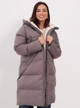 Пуховик с капюшоном Био-Пух ,мех - Lawinter фото 6